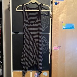 Black and gray striped dress